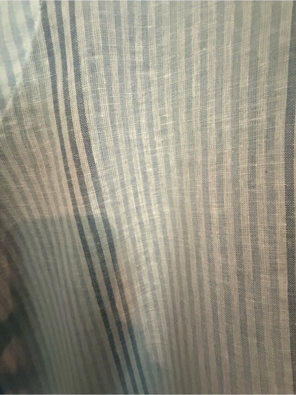 Rails White and Light Blue Striped V-Neck Blouse